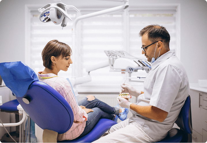 explaining dental procedure